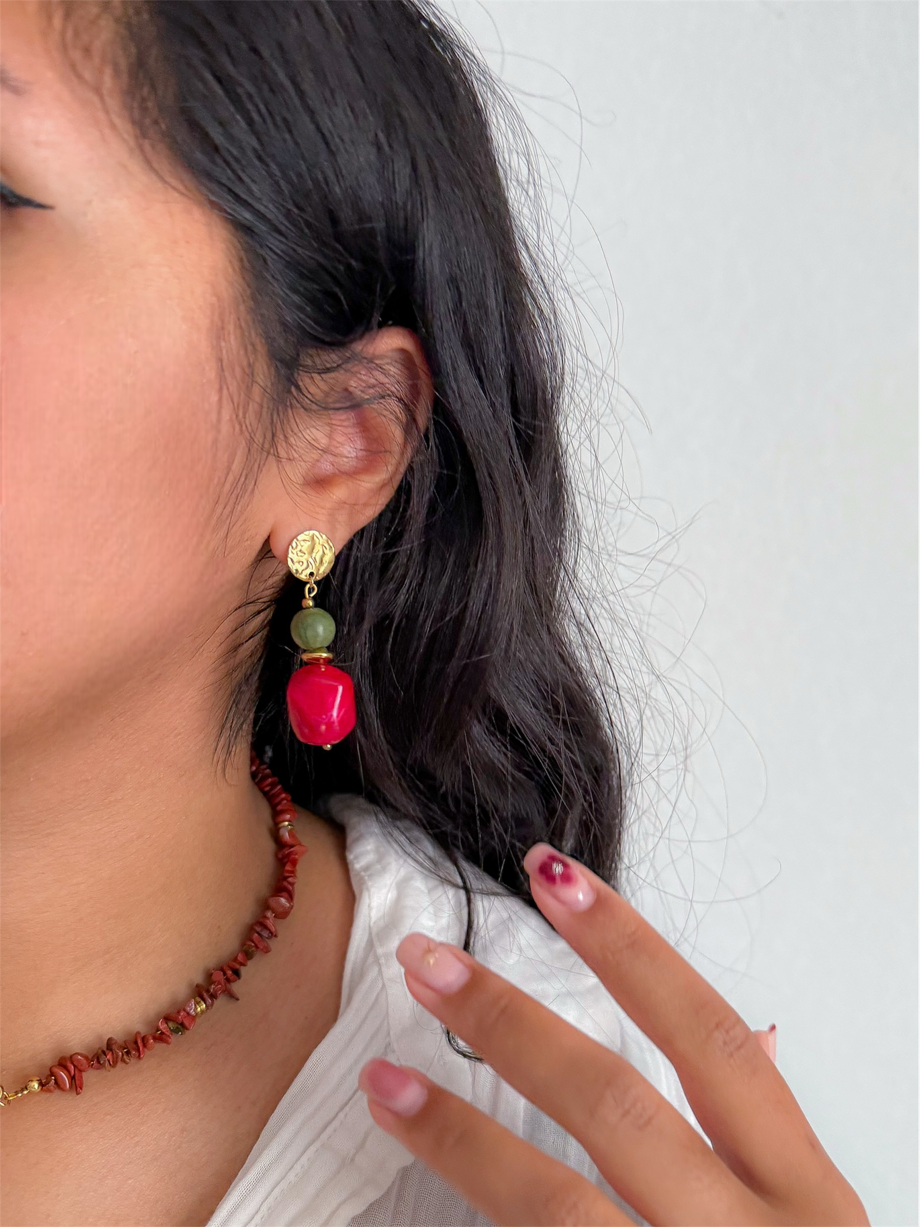 Pendientes PASCALE - Serpentina Verde