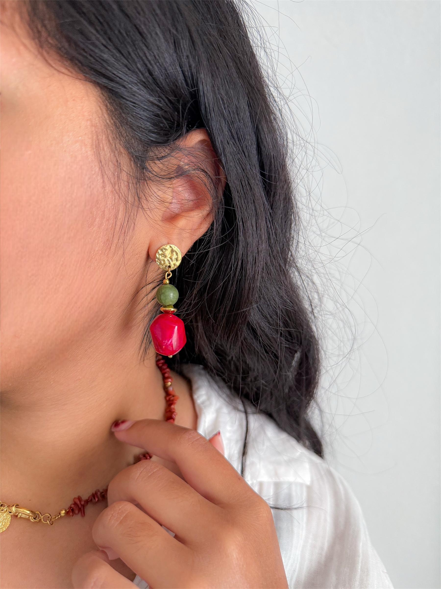 Pendientes PASCALE - Serpentina Verde